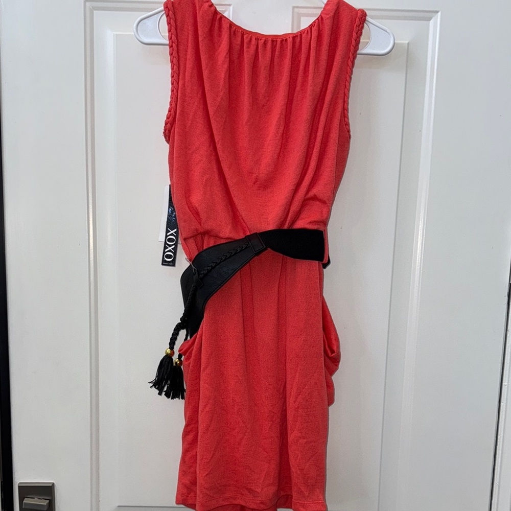 XOXO Coral Sleeveless Mini Dress - Picture 3 of 5